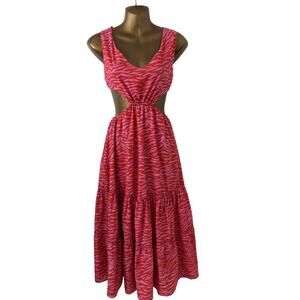 NWT Sz XS ANTHROPLOGIE by PEIXOTO MARIAH Dress Resort Wear Feisty Tiger Dress